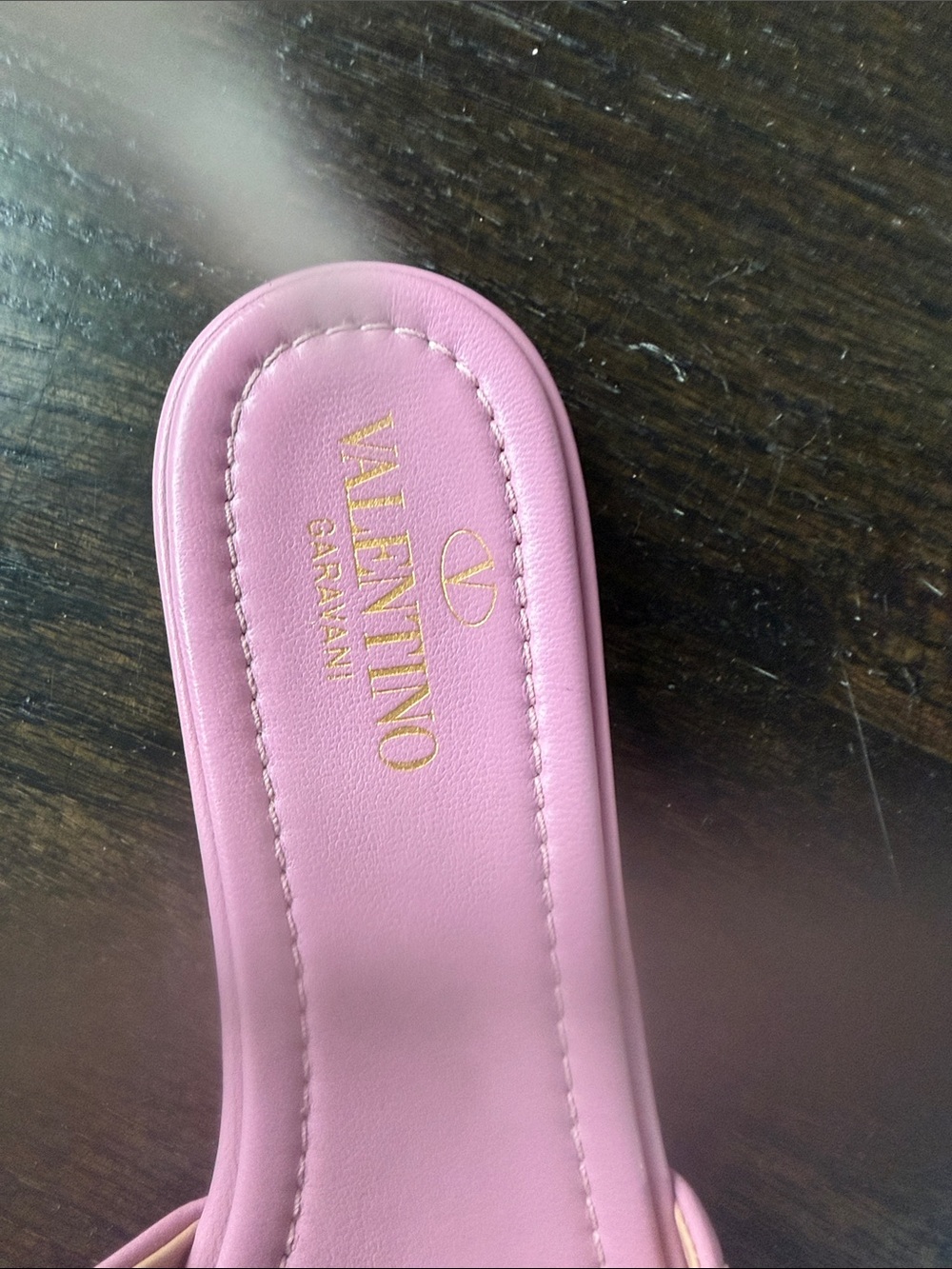 Valentino Lavender Quilted Rockstud Slide Sandal with Gold Studs - Picture 4 of 9
